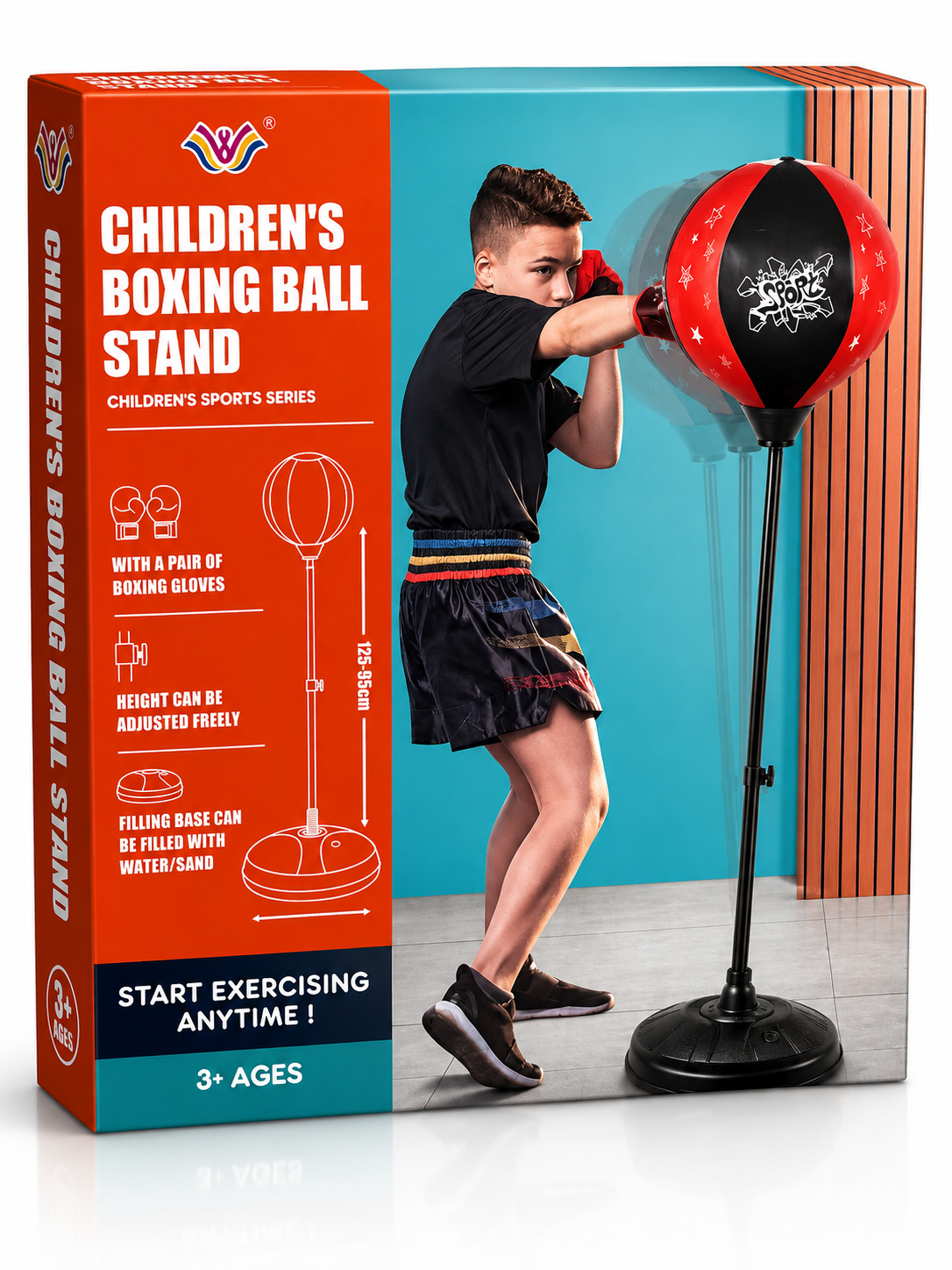 Children's boxing ball stand
