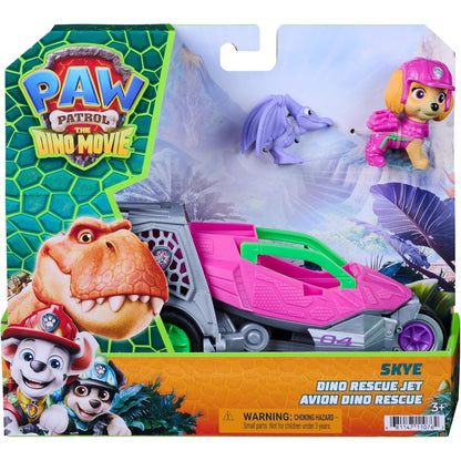 רכב ההצלה דינו של סקיי PAW Patrol The Dino Movie – מטוס הצלה עם דמות ודינוזאור