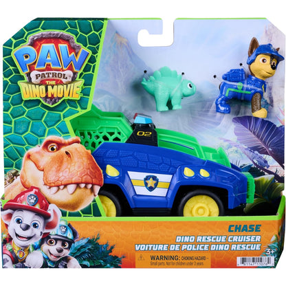 רכב ההצלה דינו של צ'ייס PAW Patrol The Dino Movie – ניידת משטרה עם דמות ודינוזאור