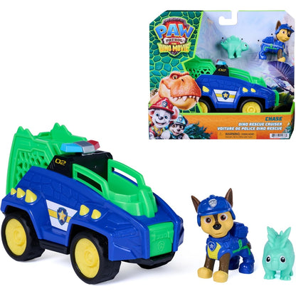רכב ההצלה דינו של צ'ייס PAW Patrol The Dino Movie – ניידת משטרה עם דמות ודינוזאור