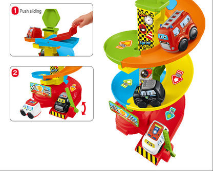מסלול מכוניות Builder Track עם משגר ומכונית