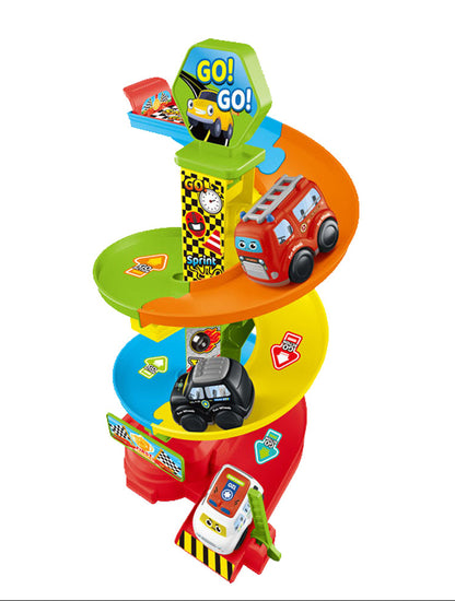 מסלול מכוניות Builder Track עם משגר ומכונית