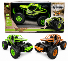 ג׳יפ שטח ירוק DAKAR מבית JOKER בקנה מידה 1:16 עם שלט רחוק, 4 גלגלים גדולים וסוללת 3.7V נטענת.