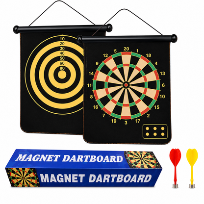 JOKER Large Double-Sided Magnetic Dartboard 50x47cm
