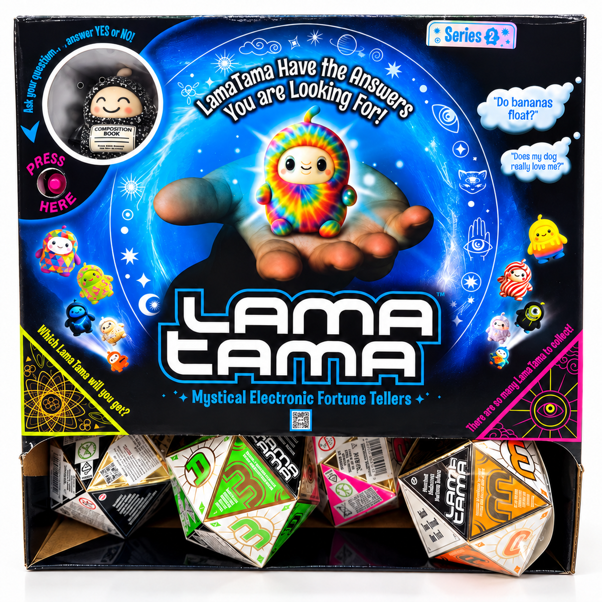 Lama Tama Series 2 צעצוע ניחושים אלקטרוני מיסטי באריזה גיאומטרית עם דמות הפתעה לאיסוף, מתאים מגיל 5.

