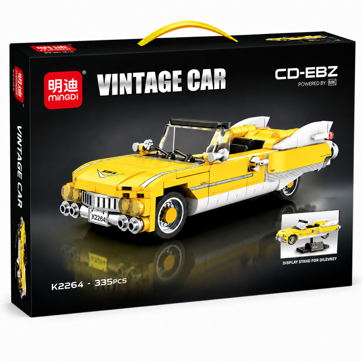 MINGDI-CD-EBZ-K2264-Yellow-Vintage-Car-335pcs