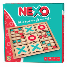 משחק NEXO נקסו מבית FoxMind – משחק איקס עיגול אסטרטגי עם 9 מיני־לוחות ו־90 כלי X ו־O