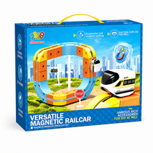 ערכת מסלול רכבת מגנטי מודולרי RUIA FENG TOY עם רכבת, מסילה משתנה ואפשרות להצמדה לקיר, לגילאי 3 ומעלה.