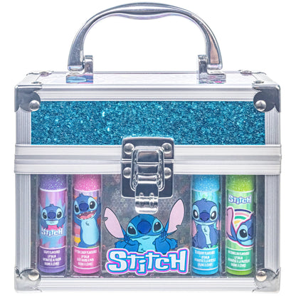 תיק נשיאה Disney Stitch עם 4 שפתוני לחות בטעמים
