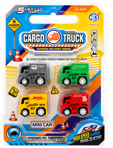 סט משאיות משלוחים Cargo Truck – ‏4 יחידות