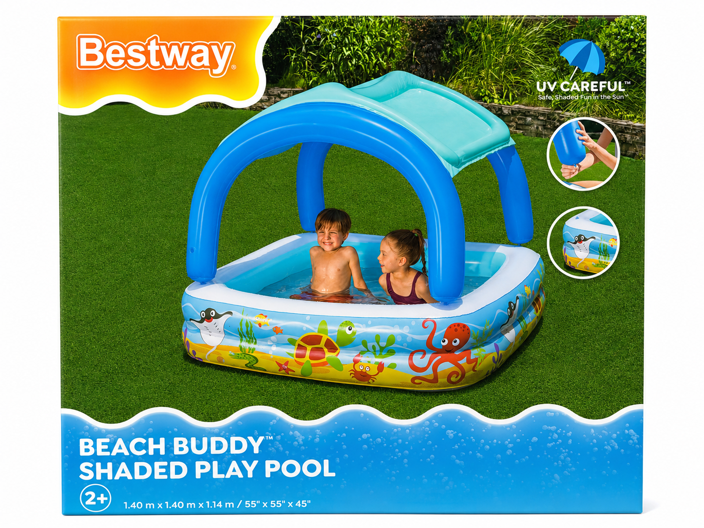 בריכת פעילות מוצלת Bestway Beach Buddy