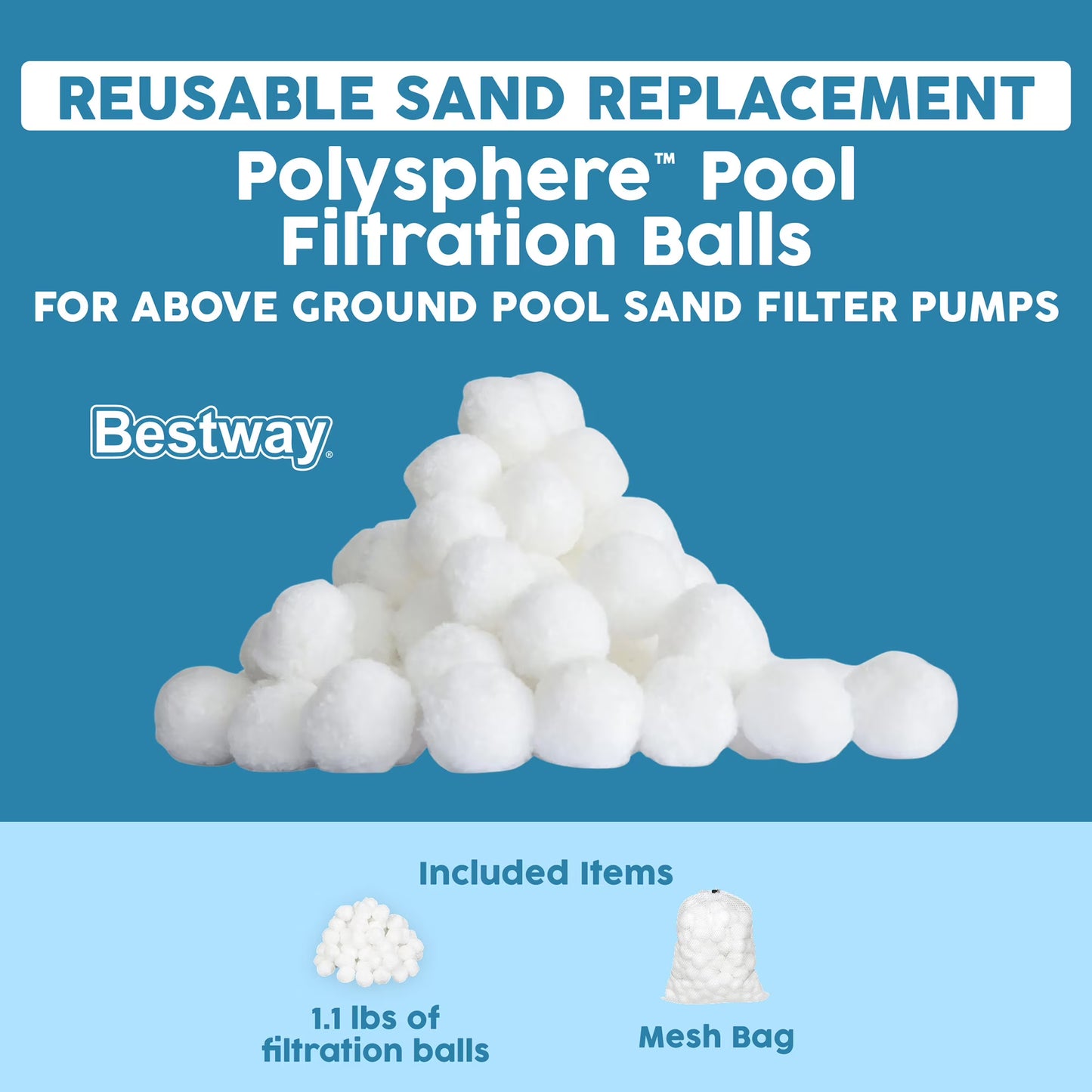 כדורי סינון לבריכה Bestway Polysphere למשאבות חול