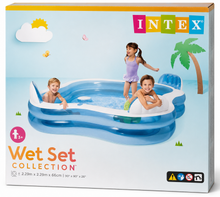 בריכה מתנפחת משפחתית Intex Wet Set בגודל 229×229×66 ס״מ