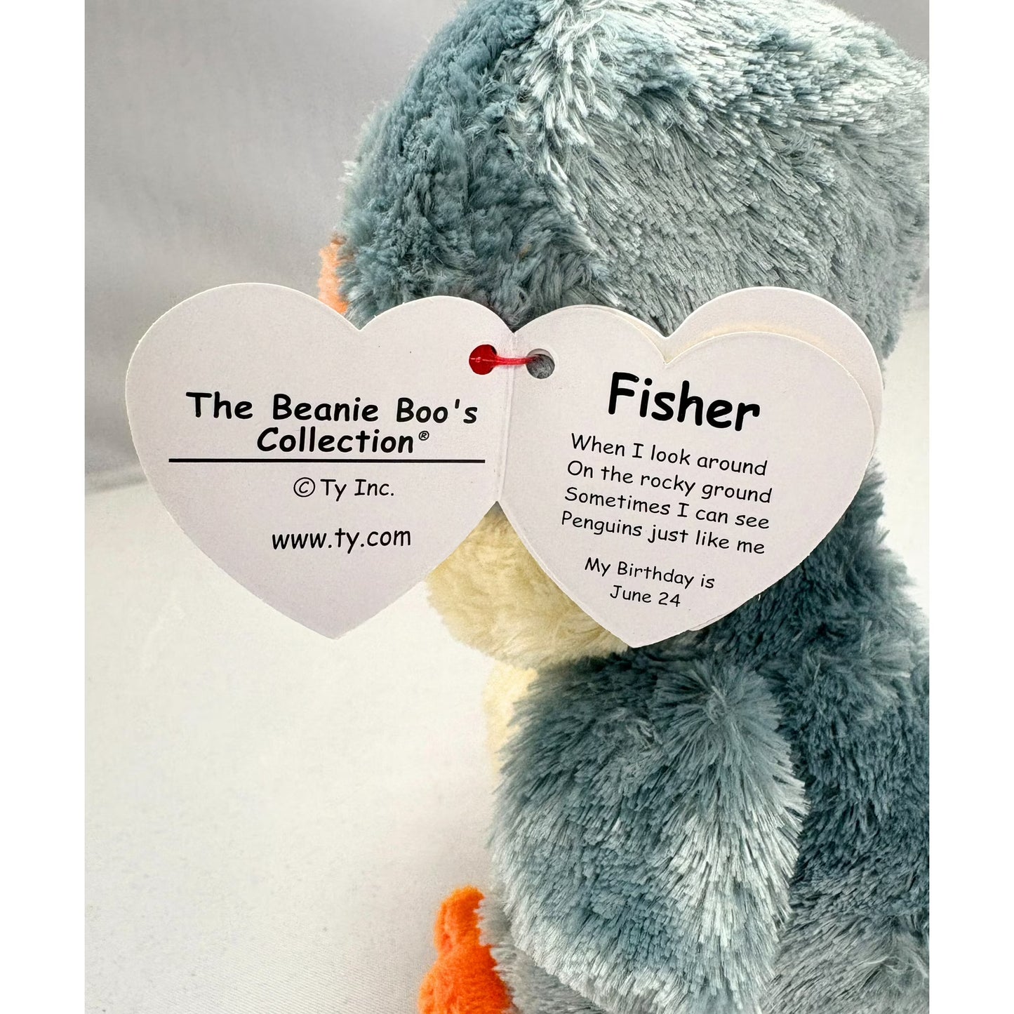 בובת פרווה Ty Beanie Boos Fisher The Penguin
