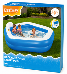 בריכה מתנפחת משפחתית Bestway Backyard Oasis בגודל 213×206×69 ס״מ