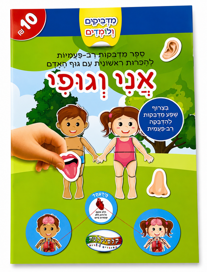 אני וגופי – ספר מדבקות רב-פעמיות להיכרות עם גוף האדם