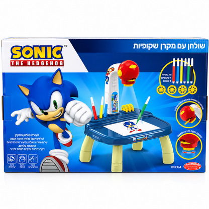 שולחן מקרן ציור סוניק הקיפוד עם שקופיות