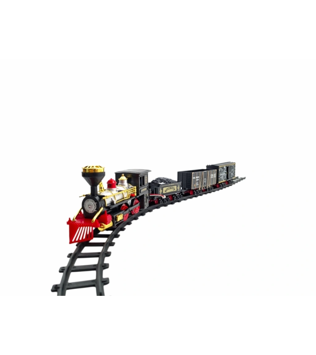 רכבת קטר קלאסית עם אדים וצלילים 14 חלקים