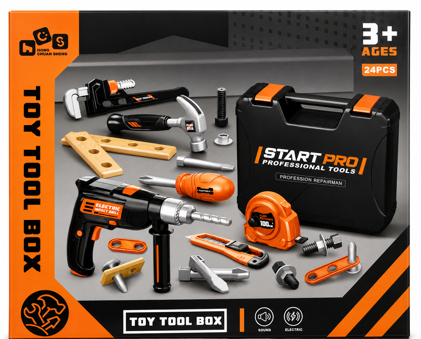 ארגז כלי עבודה לילדים Start Pro 24 חלקים