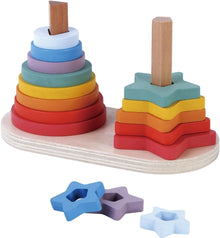 משחק מגדלי השחלה Pit Toys מעץ