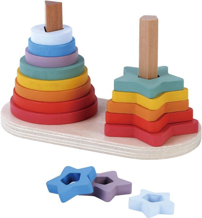 משחק מגדלי השחלה Pit Toys מעץ