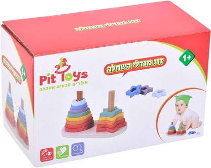 משחק מגדלי השחלה Pit Toys מעץ