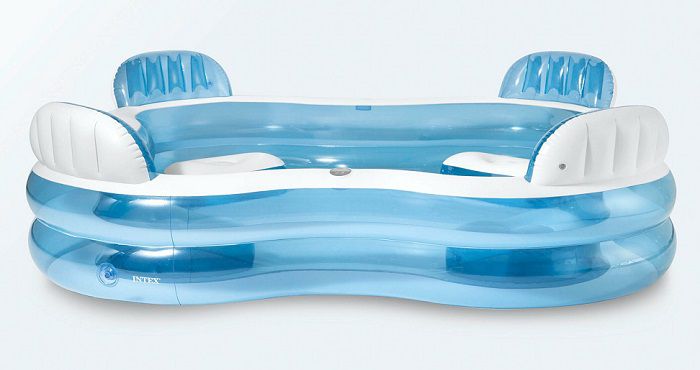 בריכה מתנפחת משפחתית Intex Wet Set בגודל 229×229×66 ס״מ