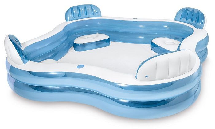 בריכה מתנפחת משפחתית Intex Wet Set בגודל 229×229×66 ס״מ