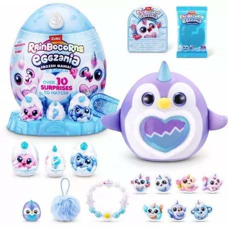 ריינבוקורן ביצת הפתעה קרח Rainbocorns Eggzania Frozen Mania