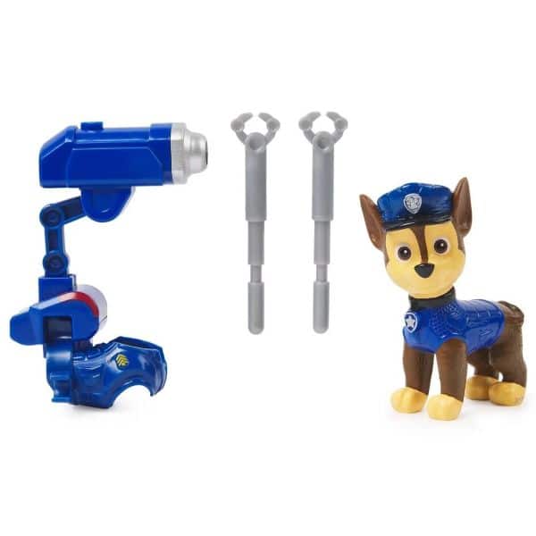 דמות Chase מסרט PAW Patrol The Mighty Movie עם אביזרים