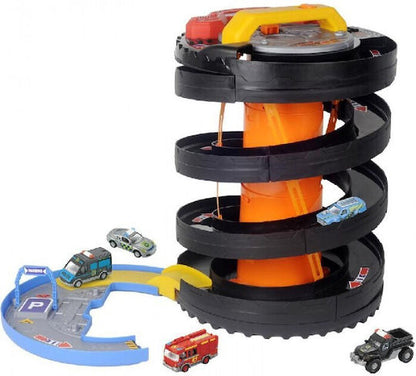 City Action X8 Racers – מסלול מכוניות בצורת גלגל עם 8 רכבים